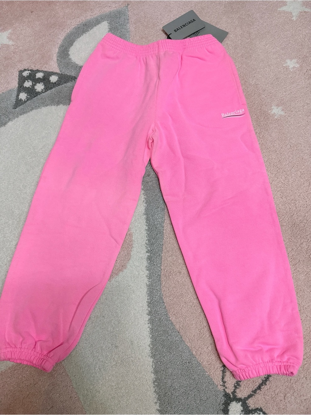 Balenciaga Kids Hot Pink Jogger Sweatpants